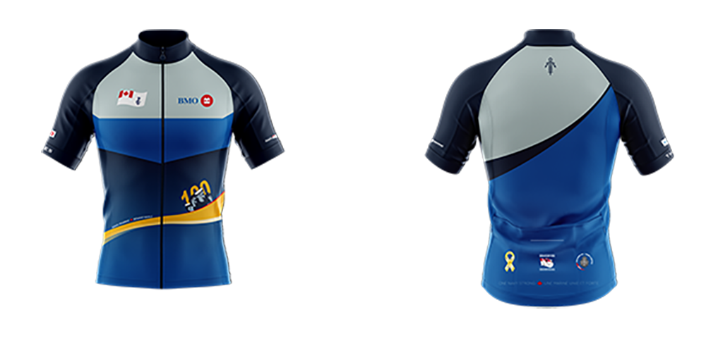 2023 Navy Bike Ride jersey front and back